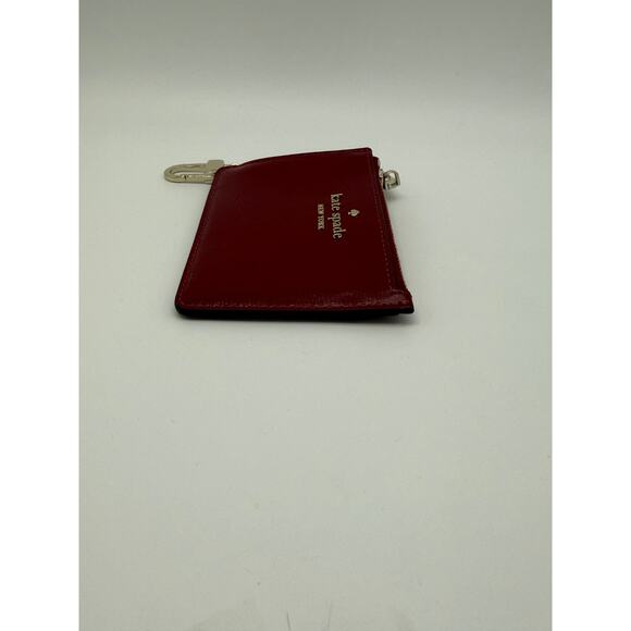 NWT Kate Spade Red Jam Textured Patent Leather Small Pocket Purse Wallet - Picture 2 of 8